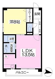 GrandeeN8 1LDKの間取図画像