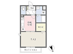 アムールリッシュ 1DKの間取図画像