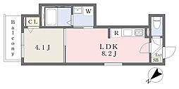 (仮称)F asecia arago 1LDKの間取図画像