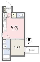 Minette千船 1LDKの間取図画像