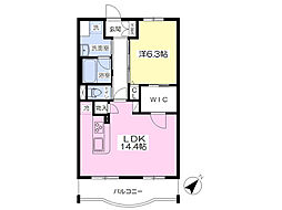 パインフィールド3rd 1LDKの間取図画像