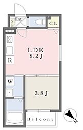 (仮称)F asesia bisou 1LDKの間取図画像