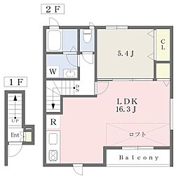 joliemaisonnoguchi 1LDKの間取図画像