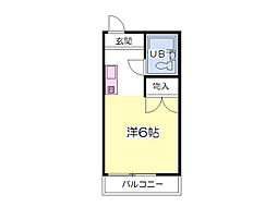 グランビュー太秦 4階1Kの間取り