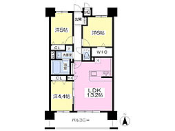 クリスタ京都 8階2SLDKの間取り