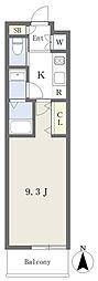 ART COURT 1Kの間取図画像