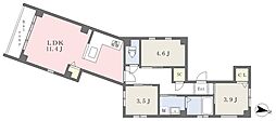 ミサキビル 3LDKの間取図画像