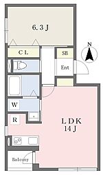LaCasaSpeciale 1LDKの間取図画像