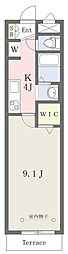 Lynx六町 1Kの間取図画像