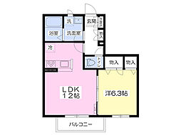 ルチルみすみ2 1LDKの間取図画像