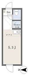 トレカーサ六町 ワンルームの間取図画像