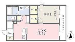 ORIENTALGARDENEAST 1LDKの間取図画像
