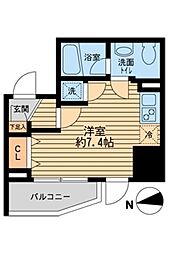 ライブコート草加 ワンルームの間取図画像