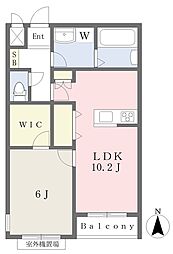 スカイレイズ 1LDKの間取図画像