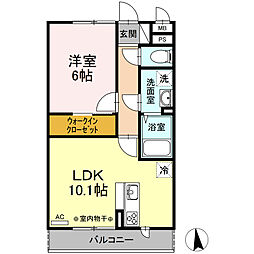 JR東海道本線 戸塚駅 バス14分 下岡津下車 徒歩2分の賃貸アパート 3階1LDKの間取り