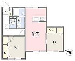 メゾン・リバーサイド 2LDKの間取図画像