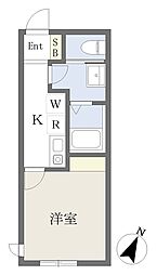 横浜市泉区白百合1丁目アパート 1Kの間取図画像