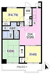 サザンヒルズいずみ野 3DKの間取図画像