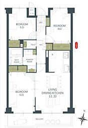 シティコープ本蓮沼 3LDKの間取図画像