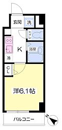 ヴェルト川崎フィーノ 1Kの間取図画像
