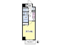 プラーナ 1Kの間取図画像