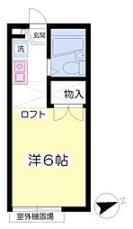 グランツ友 ワンルームの間取図画像