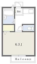 アーバンライフ塚口 ワンルームの間取図画像