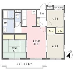 春荘館花水木 3LDKの間取図画像