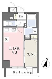 SDグランツ神戸六甲山手 1LDKの間取図画像
