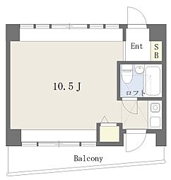 ベルトピア芦屋2 ワンルームの間取図画像