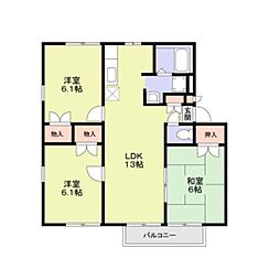 エステートピアパティオ 3LDKの間取図画像
