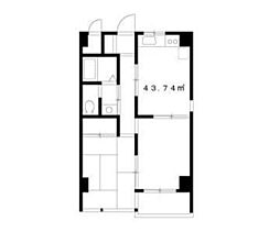 オークパレス上石神井 2DKの間取図画像