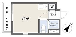 Growcel高田馬場 ワンルームの間取図画像