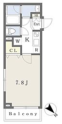 JBレジデンス早稲田鶴巻町 1Kの間取図画像
