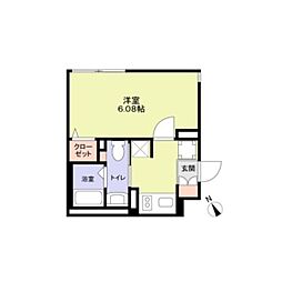 新宿区市谷台町マンション 1Kの間取図画像