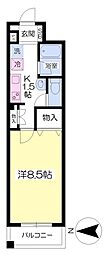 グリーンレジデンス西落合 1Kの間取図画像