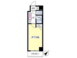 ラ・メゾンワタナベ 1Kの間取図画像