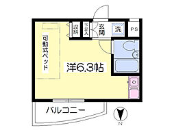 ガーデンハウス早稲田 ワンルームの間取図画像