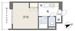 文祥下落合ハイツ 1Kの間取図画像
