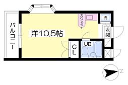 ユースピア井土ケ谷 ワンルームの間取図画像