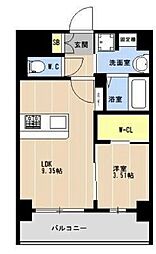 沖縄都市モノレール 県庁前駅 徒歩7分の賃貸マンション 3階1LDKの間取り