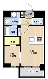 沖縄都市モノレール 県庁前駅 徒歩7分の賃貸マンション 6階1LDKの間取り
