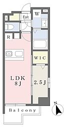 ＣＡＳＡ　ＶＩＳＴＡ　　ＡＳＡＴＯ 13階1LDKの間取り