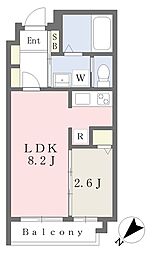 Ｅｙｅ‘ｓ高良 2階1LDKの間取り