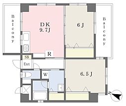グレースコートさくら 2LDKの間取図画像
