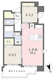 CASA VISTA  ASATO 2LDKの間取図画像