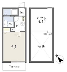 マ・ピエス津田山 1Kの間取図画像