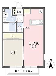 ジャン・ド・フルール 1LDKの間取図画像