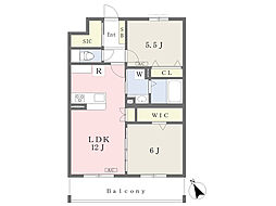 ビューテラス 2LDKの間取図画像
