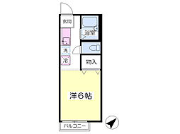 ボヌール梶ヶ谷C棟 ワンルームの間取図画像